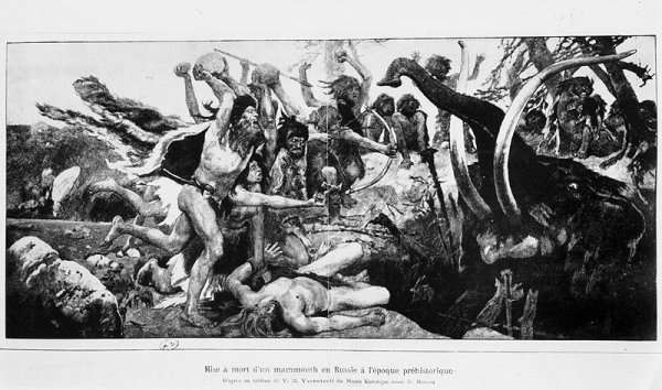 The Mammoth Hunt, c. 1900 by Romanticism