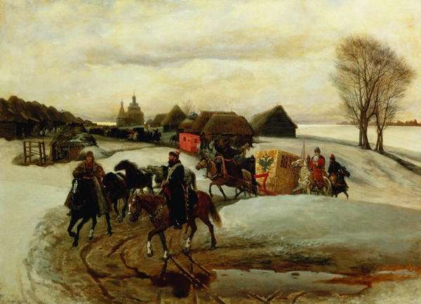 The Spring Pilgrimage of the Tsarina, under Tsar Aleksy Mihailovich, 1868 by Romanticism