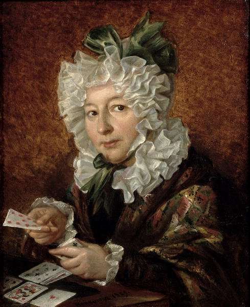 Portrait of a Woman Playing Patience, 1829 by Romanticism