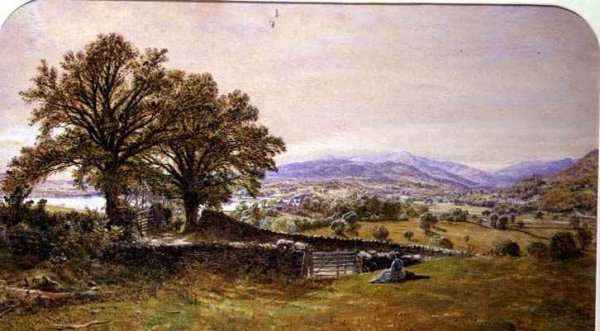 Lady in a Landscape, Ambleside by Romanticism
