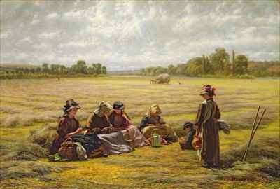 Harvesters resting in the Sun Berkshire by Romanticism