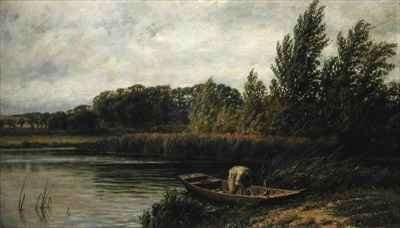 Windy day on the Thames by Romanticism