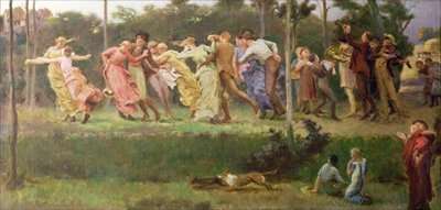 A Harvest Dance 1904 by Romanticism