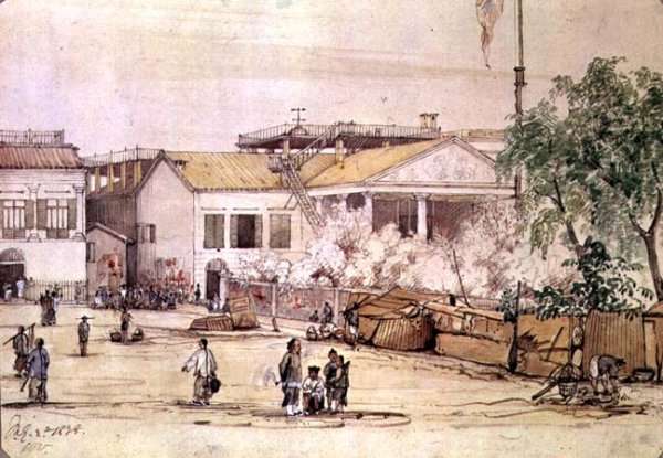 The British Factory on Hog Lane, Canton, 1838 by Romanticism