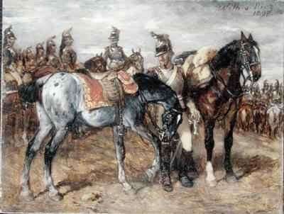 A Troop of French Cuirassiers by Romanticism