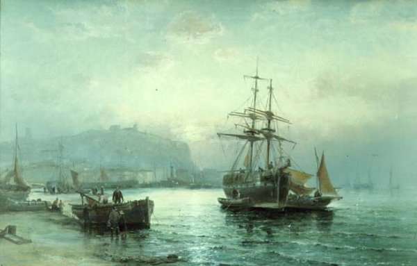 Scarborough Harbour by Romanticism