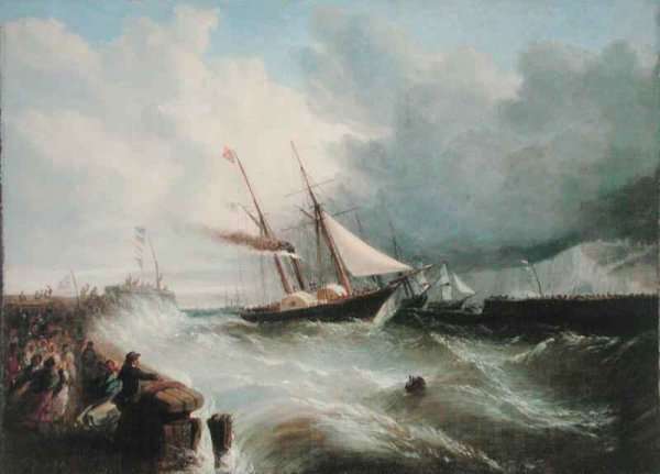 The Arrival of Prince Albert at Dover en route to London for his marriage to Queen Victoria in 1840 by Romanticism