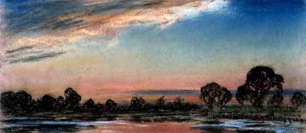Afterglow an Hour After Official Sunset Time, Chelsea by Romanticism