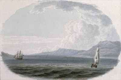 The north-west entrance to the Straits of Messina, Sicily by Romanticism