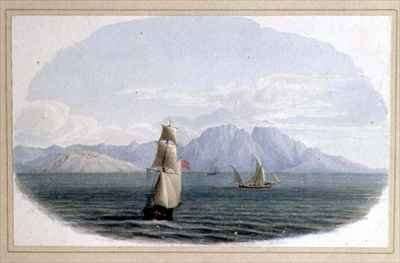 Seascape, said to be Apes Hill, Barbary Coast by Romanticism