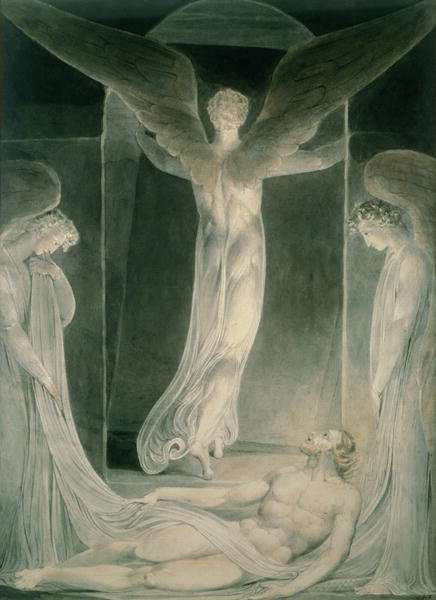The Resurrection- The Angels rolling away the Stone from the Sepulchre by Romanticism