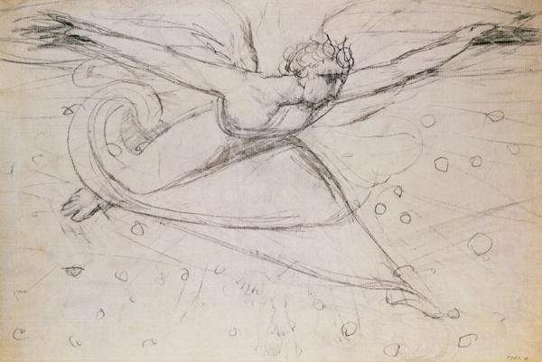 An Angel Striding Among the Stars by Romanticism
