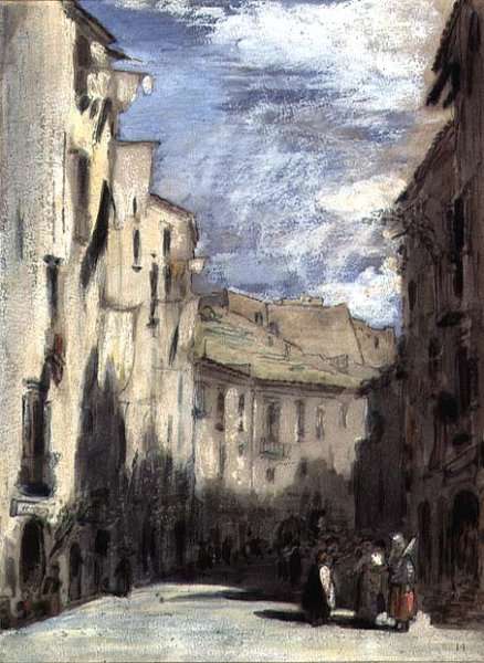Street in Naples by Romanticism