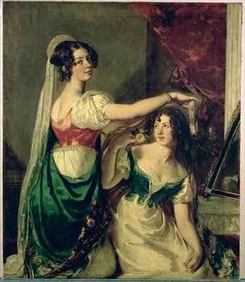 Preparing for a fancy dress ball Italian costumes by Romanticism