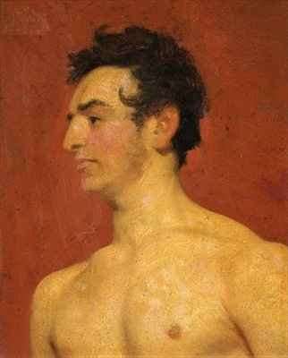 Head and Shoulders of a Nude Man by Romanticism
