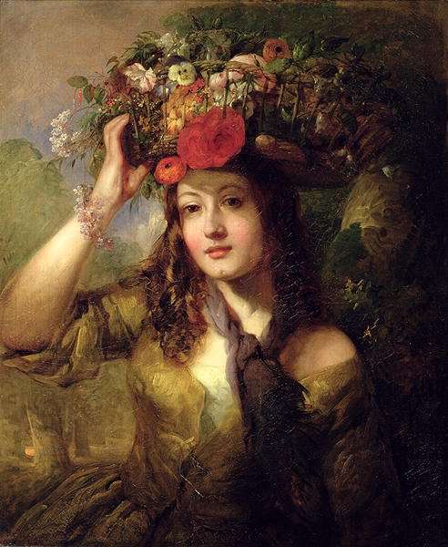 Miss Lewis as a Flower Girl by Romanticism