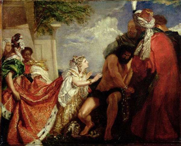 Delilah before the Blinded Samson by Romanticism