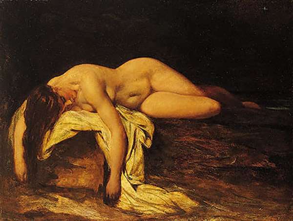 Nude Woman Asleep by Romanticism