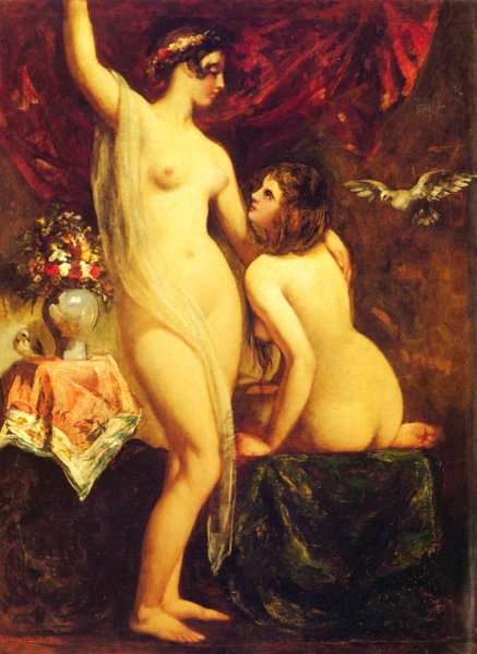 Two Nudes In An Interior by Romanticism