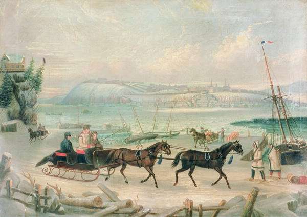 A view of Quebec in Winter by Romanticism