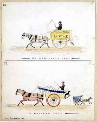 The Ice Merchants Cart and the Millers Cart by Romanticism