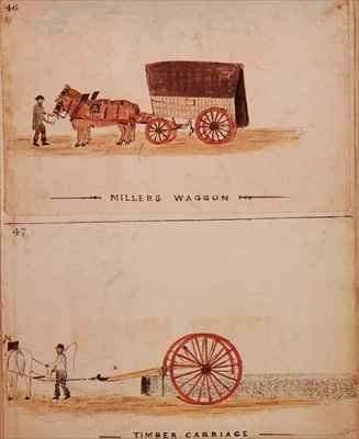 The Millers Wagon and Timber Carriage by Romanticism