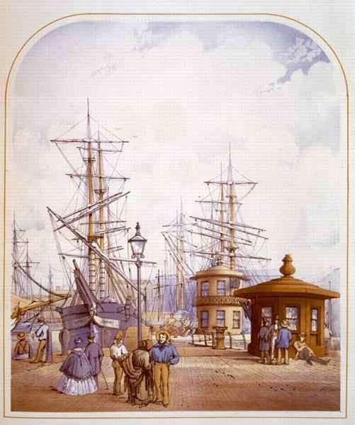 Waterloo Docks from Modern Liverpool Illustrated by Romanticism