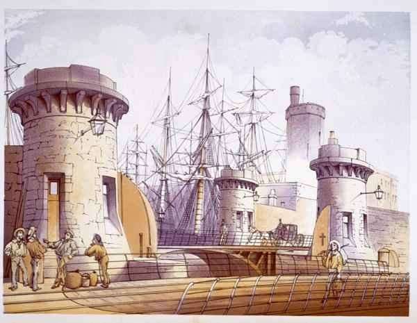 Sailors Dockside from Modern Liverpool Illustrated by Romanticism