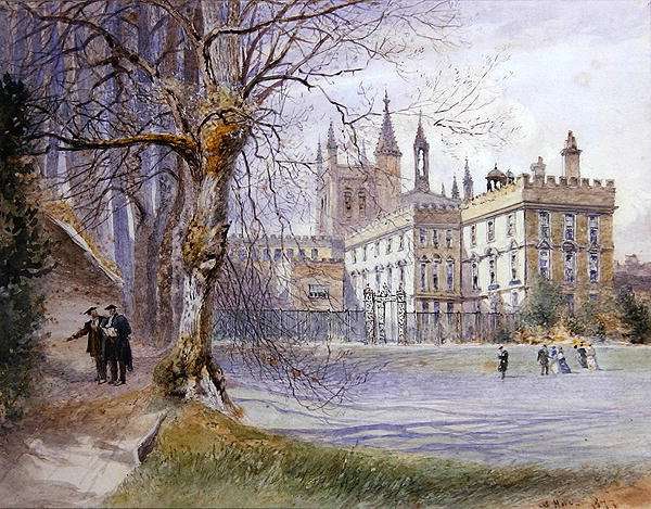 New College from the College gardens by Romanticism