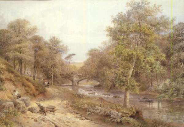 Quarrying by the River by Romanticism