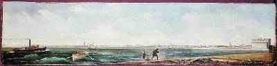 Michigan Avenue from the Eastern Extension of the North Pier Chicago 1865 by Romanticism