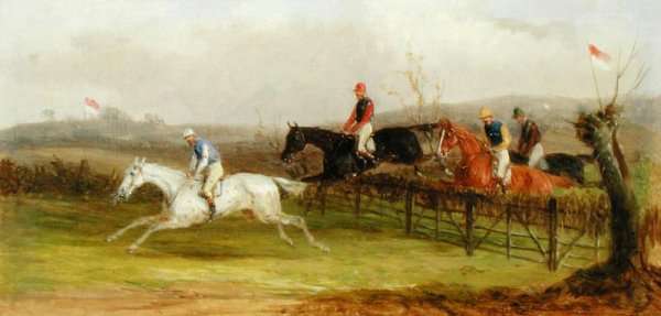 Steeplechasing The Brook by Romanticism