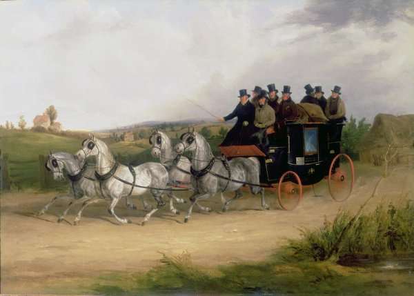 The London to Brighton Stage Coach by Romanticism