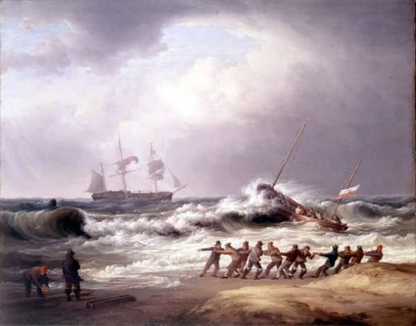 Lifeboat going to a Vessel in Distress by Romanticism