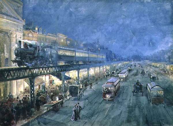 The Bowery at Night, 1895 by Romanticism