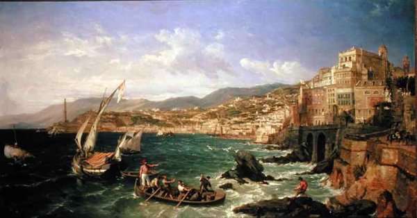 View of Genoa, 1854 by Romanticism