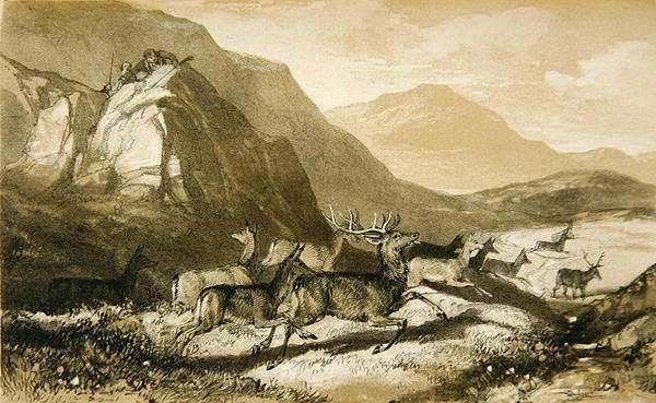 Shots from Cairn Cherie, from The Art of Deer Stalking Illustrated by a Narrative..., 1839 by Romanticism