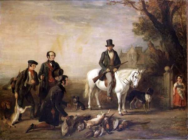 The End of the Day-William Scrope on a White Pony by Romanticism