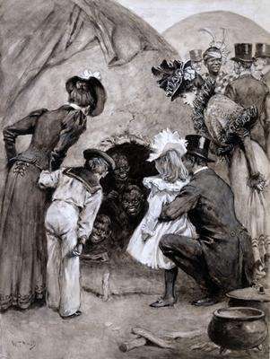 A Peek at the Natives Savage South Africa at Earls Court 1899 by Romanticism