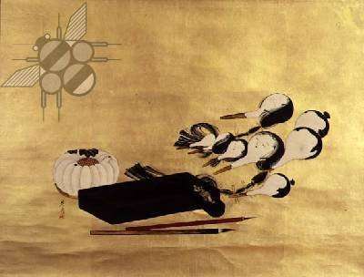 Inro, Brushes and Puppet Heads, Japanese, 19th century by Romanticism