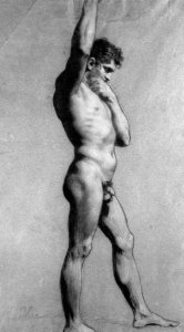 Male Nude Raising his Arm