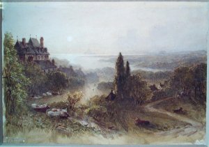 A Capriccio View of Venice with a Princess being Shown to a Gondola at the Back of the Scuola di San Marco