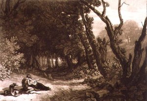 The Crypt of Kirkstall Abbey, from the Liber Studiorum, 1812