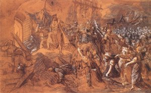 Zrinyis Charge from the Fortress of Szigetvar 1879-85