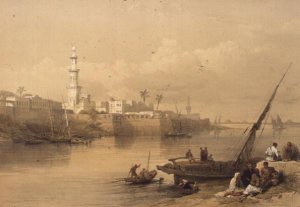 General View of the Ruins of Luxor from the Nile, from Egypt and Nubia, Vol.1