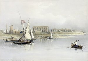 View on the Nile, ferry to Giza, from Egypt and Nubia, Vol.3