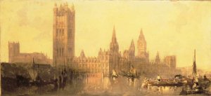 Westminster- Houses of Parliament, c.1860