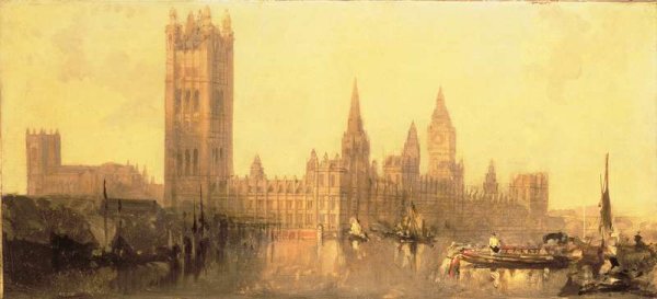Westminster- Houses of Parliament, c.1860