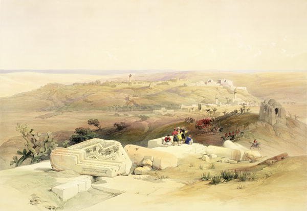 Gaza, March 21st 1839, plate 59 from Volume II of The Holy Land, engraved by Louis Haghe 1806-85 pub. 1843
