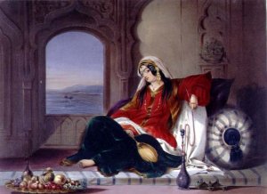 Mosque and Tomb of the Emperor Sooltaun Mahmood of Ghuznee, plate 10 from Scenery, Inhabitants and Costumes of Afghanistan, engraved by Robert Carrick c.1829-1904 1848